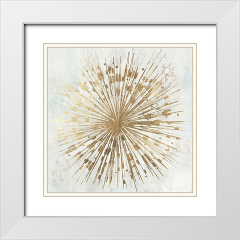 Golden Star White Modern Wood Framed Art Print with Double Matting by Reeves, Tom