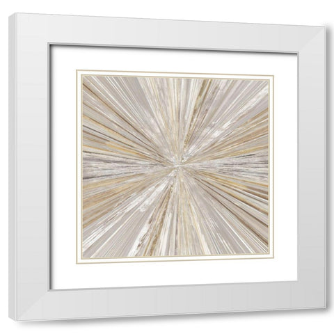 Shimmering Light II White Modern Wood Framed Art Print with Double Matting by Reeves, Tom