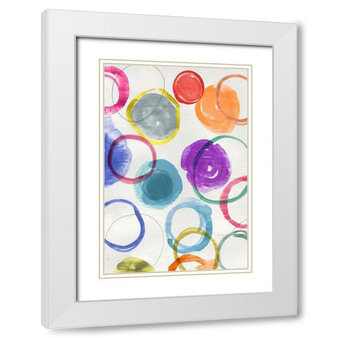 Ringlets I  White Modern Wood Framed Art Print with Double Matting by Reeves, Tom