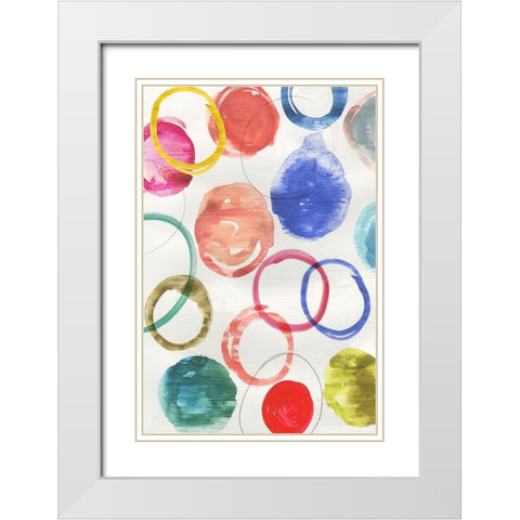 Ringlets II   White Modern Wood Framed Art Print with Double Matting by Reeves, Tom
