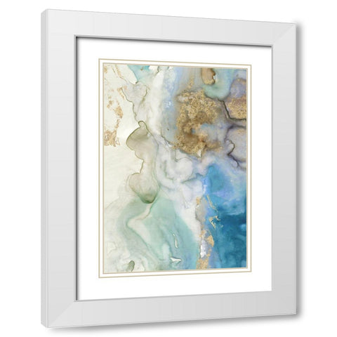 Emerald Pool I  White Modern Wood Framed Art Print with Double Matting by Reeves, Tom
