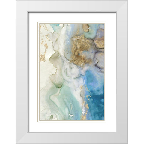Emerald Pool I  White Modern Wood Framed Art Print with Double Matting by Reeves, Tom