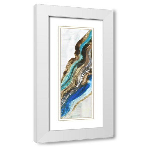 Crystalised I  White Modern Wood Framed Art Print with Double Matting by Reeves, Tom