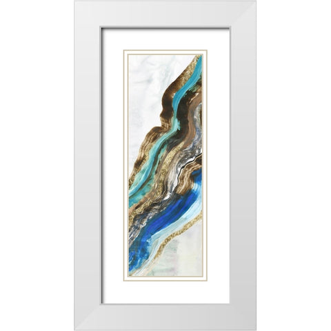 Crystalised I  White Modern Wood Framed Art Print with Double Matting by Reeves, Tom