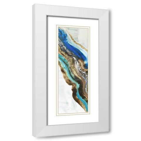 Crystalised II  White Modern Wood Framed Art Print with Double Matting by Reeves, Tom