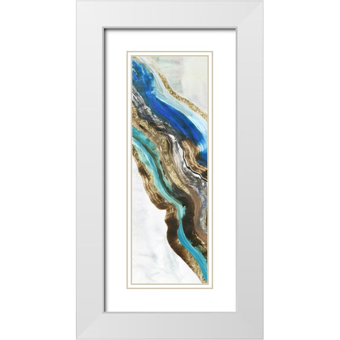 Crystalised II  White Modern Wood Framed Art Print with Double Matting by Reeves, Tom