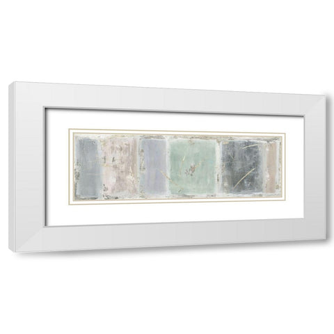 Silver Tiles  White Modern Wood Framed Art Print with Double Matting by Tom Reeves