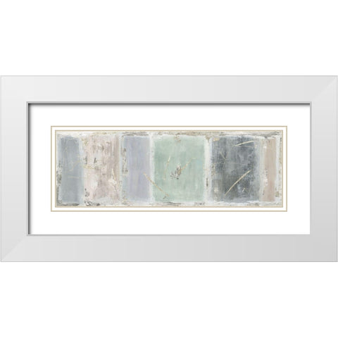 Silver Tiles  White Modern Wood Framed Art Print with Double Matting by Tom Reeves