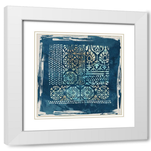 Inka  White Modern Wood Framed Art Print with Double Matting by Reeves, Tom