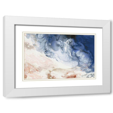 Indigo Bliss  White Modern Wood Framed Art Print with Double Matting by Reeves, Tom