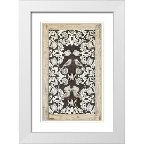 Floral Print I White Modern Wood Framed Art Print with Double Matting by Reeves, Tom