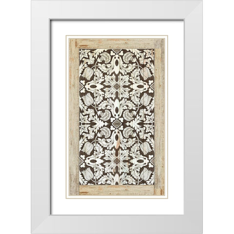 Floral Print II White Modern Wood Framed Art Print with Double Matting by Reeves, Tom