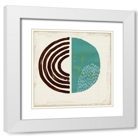 Chipper V White Modern Wood Framed Art Print with Double Matting by Reeves, Tom