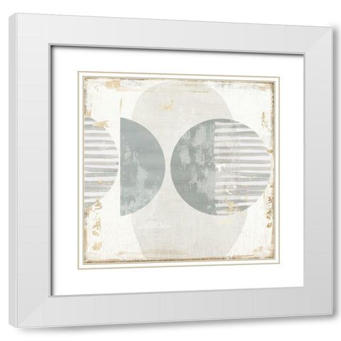 Heather I White Modern Wood Framed Art Print with Double Matting by Reeves, Tom