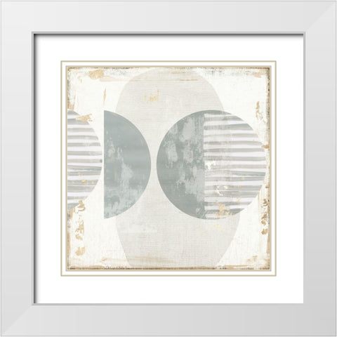Heather I White Modern Wood Framed Art Print with Double Matting by Reeves, Tom