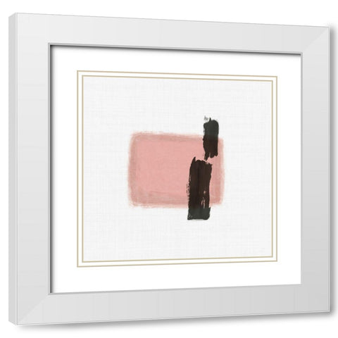 Rosy Tint II White Modern Wood Framed Art Print with Double Matting by Reeves, Tom