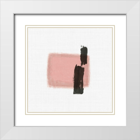 Rosy Tint II White Modern Wood Framed Art Print with Double Matting by Reeves, Tom