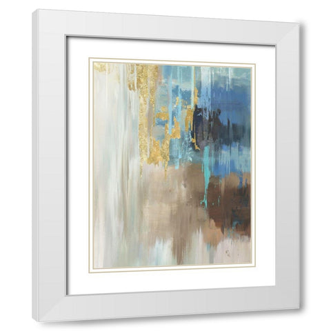 Flurry White Modern Wood Framed Art Print with Double Matting by Reeves, Tom
