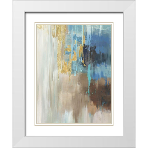 Flurry White Modern Wood Framed Art Print with Double Matting by Reeves, Tom