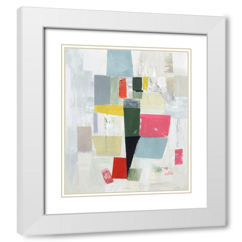 Fixed Ideas I  White Modern Wood Framed Art Print with Double Matting by Reeves, Tom