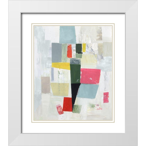 Fixed Ideas I  White Modern Wood Framed Art Print with Double Matting by Reeves, Tom