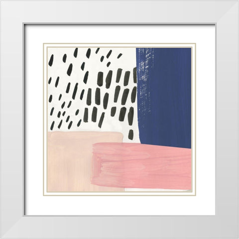 Agitation White Modern Wood Framed Art Print with Double Matting by Reeves, Tom
