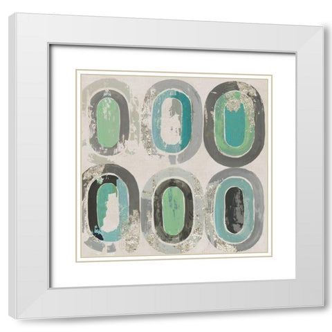 Concentric Emotion II White Modern Wood Framed Art Print with Double Matting by Reeves, Tom