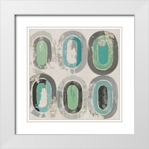 Concentric Emotion II White Modern Wood Framed Art Print with Double Matting by Reeves, Tom