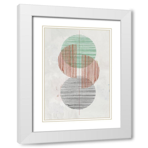 Dialogue White Modern Wood Framed Art Print with Double Matting by Reeves, Tom