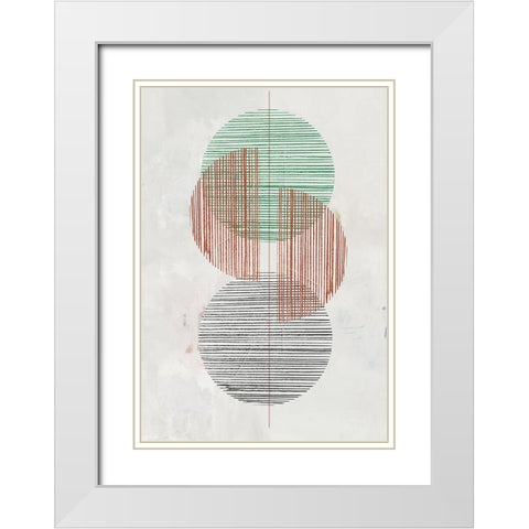Dialogue White Modern Wood Framed Art Print with Double Matting by Reeves, Tom