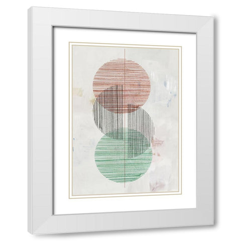 Dialogue White Modern Wood Framed Art Print with Double Matting by Reeves, Tom