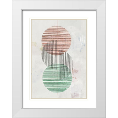 Dialogue White Modern Wood Framed Art Print with Double Matting by Reeves, Tom