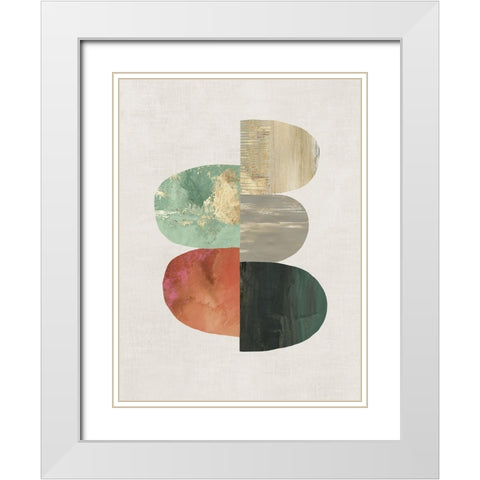 Evolving Energy I White Modern Wood Framed Art Print with Double Matting by Reeves, Tom