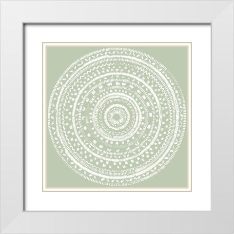 Circles of Life II White Modern Wood Framed Art Print with Double Matting by Reeves, Tom