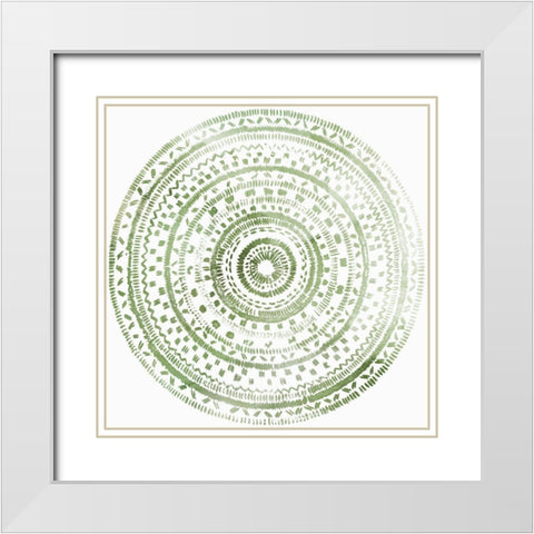 Reaching Balance II White Modern Wood Framed Art Print with Double Matting by Reeves, Tom