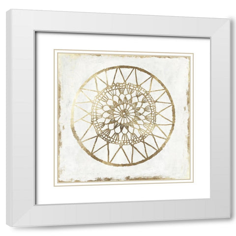 Gilded Star II White Modern Wood Framed Art Print with Double Matting by Reeves, Tom