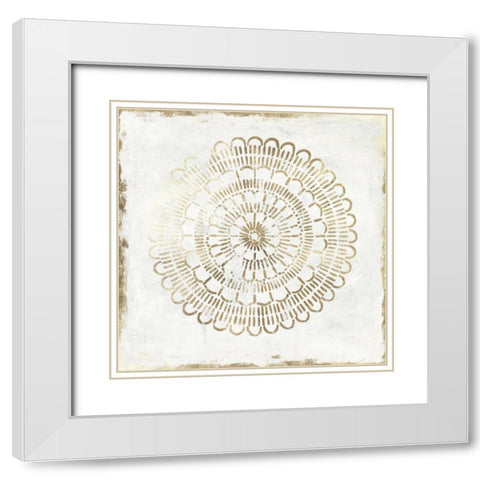 Gilded Star III White Modern Wood Framed Art Print with Double Matting by Reeves, Tom