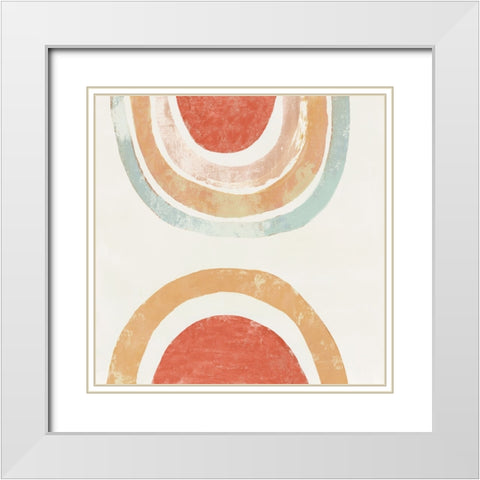 Rainbow Hills I White Modern Wood Framed Art Print with Double Matting by Reeves, Tom
