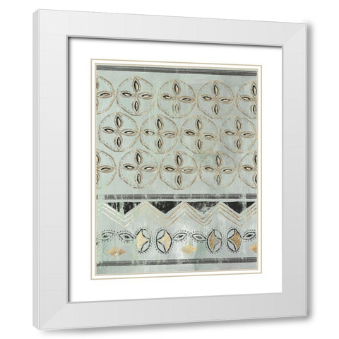 In the Rhythm I White Modern Wood Framed Art Print with Double Matting by Reeves, Tom