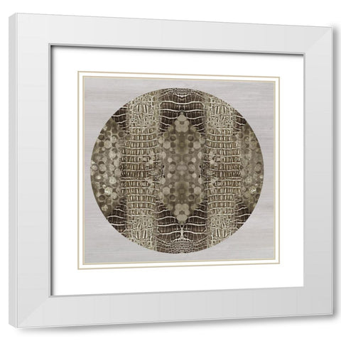 Dragon Skin White Modern Wood Framed Art Print with Double Matting by Reeves, Tom