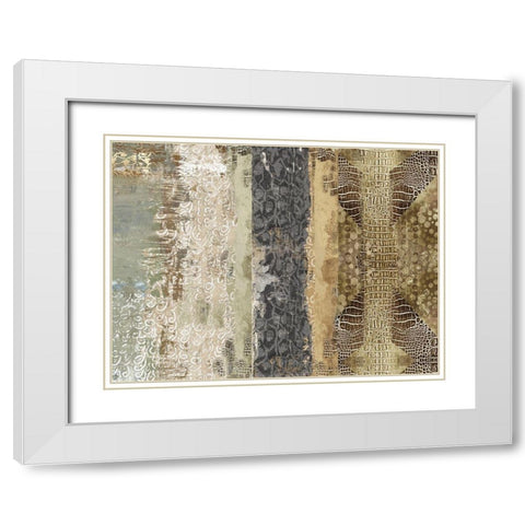 Squama White Modern Wood Framed Art Print with Double Matting by Reeves, Tom
