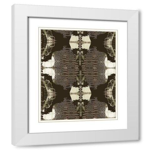 Dragon Presence White Modern Wood Framed Art Print with Double Matting by Reeves, Tom
