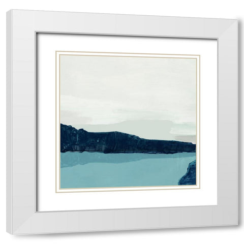 Silent Water White Modern Wood Framed Art Print with Double Matting by Reeves, Tom