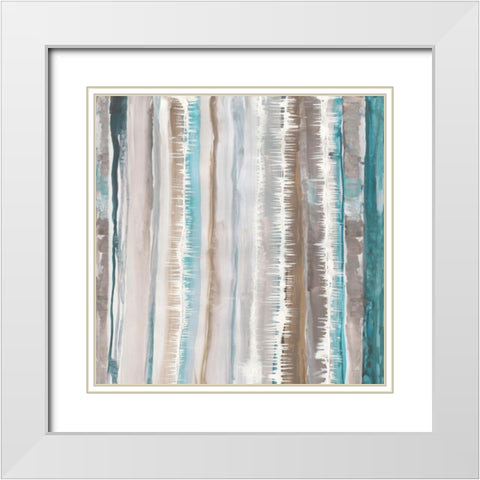 Fields of Bluebells White Modern Wood Framed Art Print with Double Matting by Reeves, Tom