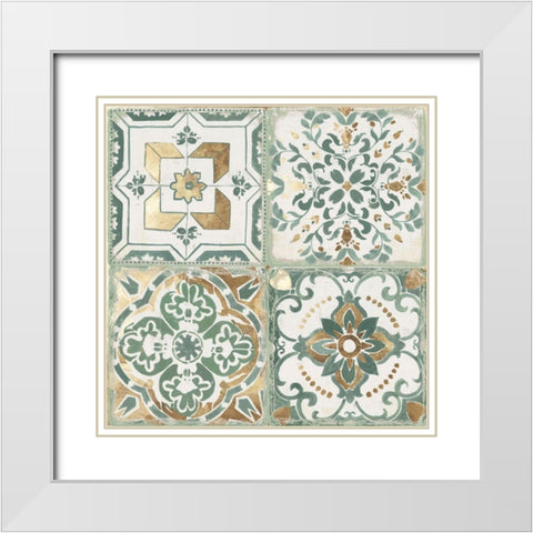 Seagreen Sentinment White Modern Wood Framed Art Print with Double Matting by Reeves, Tom