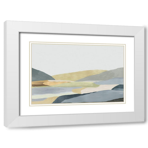 Warm Hills II White Modern Wood Framed Art Print with Double Matting by Reeves, Tom
