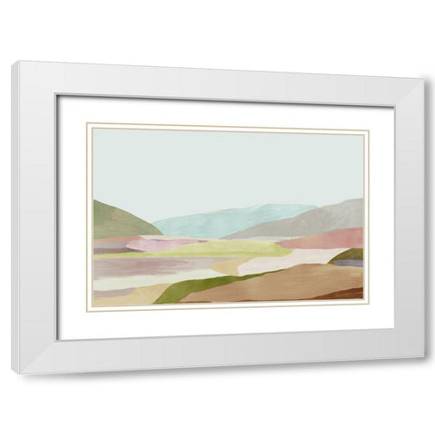 Hills of Light I White Modern Wood Framed Art Print with Double Matting by Reeves, Tom