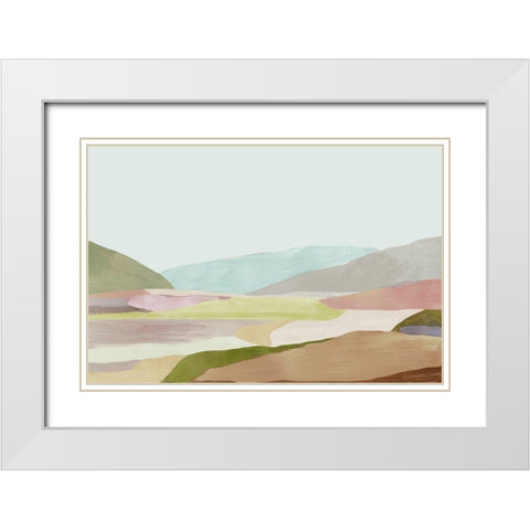 Hills of Light I White Modern Wood Framed Art Print with Double Matting by Reeves, Tom