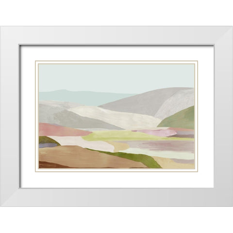 Hills of Light II White Modern Wood Framed Art Print with Double Matting by Reeves, Tom
