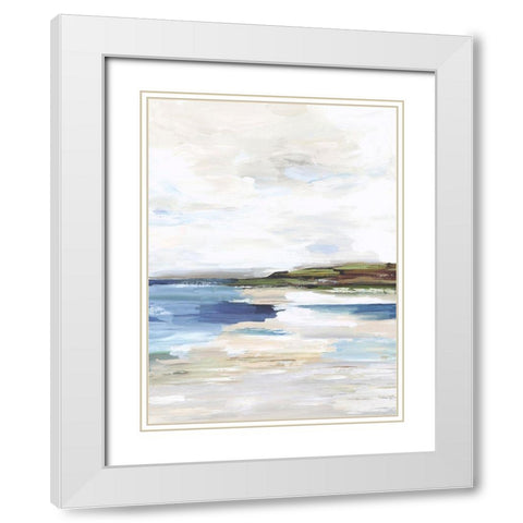 Distant Lands I White Modern Wood Framed Art Print with Double Matting by Reeves, Tom